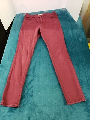 Bullhead Womens Red High Rise Skinny Jeans Size 9 Ladies Stretch Denim Pants - Image 1 of 4