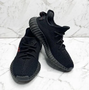 Adidas Yeezy Boost 350 V2 Bred Sneakers Runners US 5 Black And Red - Picture 1 of 7