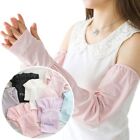 Sunscreen Ice Silk Sleeves UV Protection Long Arm Gloves Loose Arm Sleeves