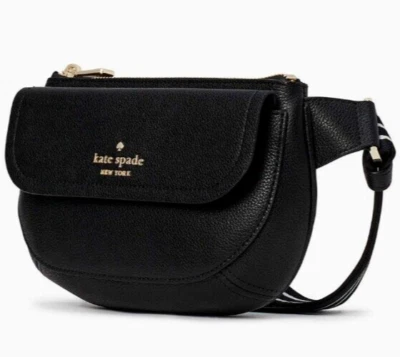 Kate Spade Rosie Belt Bag Purse Black Pebbled Leather KB712 NWT $299 Retail F - Image 1 of 4