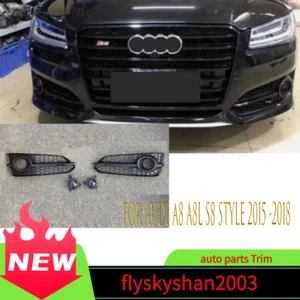 Auto For Audi A8 A8L S8 Style 2015 -2018 Fog Light Cover Lower Grill W/ith ACC - Picture 1 of 7