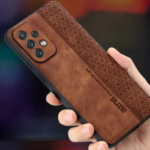 For Samsung S25 S24 S23 S22 Ultra S21FE A55 Shockproof Leather Hybrid Case Cover - Picture 1 of 17