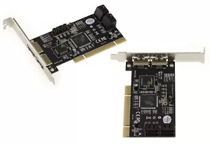 Karte Controller PCI SATA Esata 4+2 Anschlüsse Raid 0 1 0+1 - High+Low Profile - Picture 1 of 3