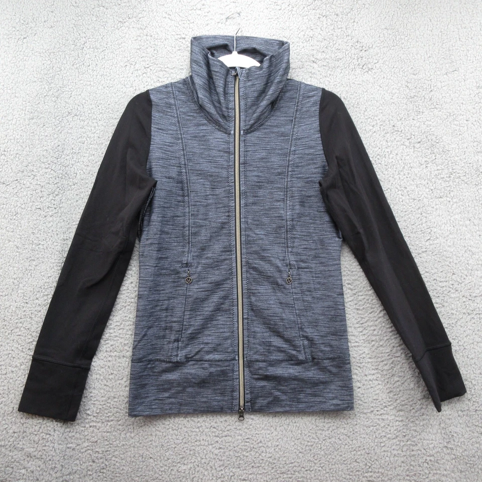 Chaqueta Lululemon Daily Yoga Cremallera Completa Mujer 6 Polar Haze Negra Gris Atletismo Foto 1 de 4