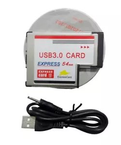 Hub USB 3.0 nascosto all'interno 5 Gbps 2 porte a scheda Express ExpressCard adattatore 54 mm - Foto 1 di 4
