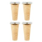 Sofa Furniture Feet With Rubber Pad ? Set Of 4 Wooden Leg For Cabinet Or Table