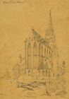F. JODL (1805-1882), Blick a.d. Liebfrauenkirche i. Oberwesel, Bleistift