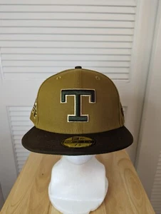 Parche lateral 40 aniversario nuevo con etiquetas Texas Rangers Old Gold New Era 59fifty 7 3/4 MLB - Imagen 1 de 10