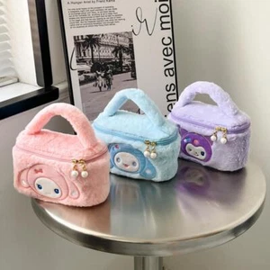 Bolso de cosméticos Kuromi My Melody Cinnamoroll bolso de almacenamiento de felpa niñas bolso de mano regalo - Imagen 1 de 27