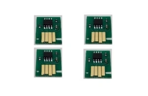 4 x NOWY KOMPATYBILNY KIARO! 200 QL-120 CHIP WKŁADOWY DO ATRAMENTU C-Y-M-K - Zdjęcie 1 z 1