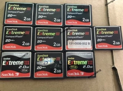 10PCS  SanDisk 2GB EXTREMR III CompactFlash Memory Card - Image 1 of 2