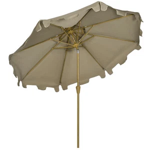 9 ft Patio Umbrella Tilt Outdoor Market Table Canopy for Garden Deck Pool Porch - Picture 1 of 9