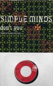 SIMPLE MINDS Don't You Forget About Me / Brass Band In Africa 45 with PicSleeve - Picture 1 of 1