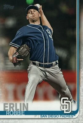#626 Robbie Erlin San Diego Padres 2019 Topps Series 2 Baseball Card GAU - Image 1 of 2
