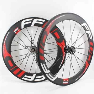 700C Track Fixed Gear Bike Wheel Clincher Tubeless Carbon Fibre Bicycle Wheelset - Picture 1 of 24