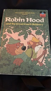 Vintage 1974 Walt Disney Robin Hood and the Great Coach Robbery Hardcover Book - Picture 1 of 1