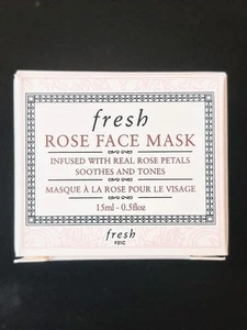 FRESH Rose Face Mask - Real Rose Petal Infused - Soothes&Tones 15ml *New In Box* - Picture 1 of 7