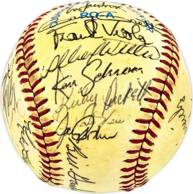 1984 Twins Team Auto Auto AL Baseball 31 Sigs Kirby Puckett Rookie Sig Beckett - Image 1 of 4