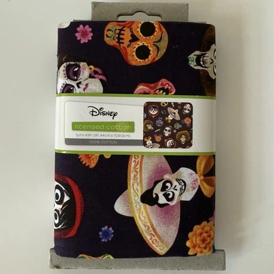 Disney Pixar Coco & Friends 1 Yard Cotton Fabric New - Image 1 of 4