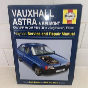 Vintage Car Haynes Workshop Manual Vauxhall Astra & Belmont 1984-1991 Hardback - Picture 1 of 15
