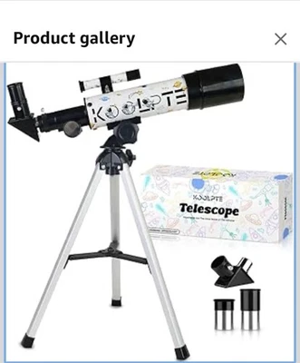 Telescope for Adults & Kids Portable 70mm Aperture Refractor (15X-150X) MSRP $59 - Image 1 of 4