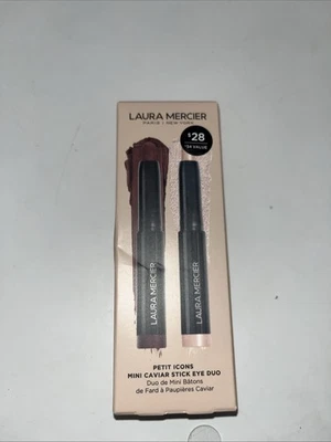 Mini Palo de Caviar Laura Mercier PETIT ICONS SOMBRA DE OJOS DÚO Cacao Oscuro y Oro Rosa Foto 1 de 2