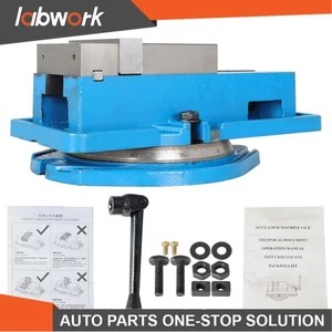 Labwork 4'' Lock Vise CNC Milling Machine Bench Clamp Vise With 360° Swivel Base - Picture 1 of 12