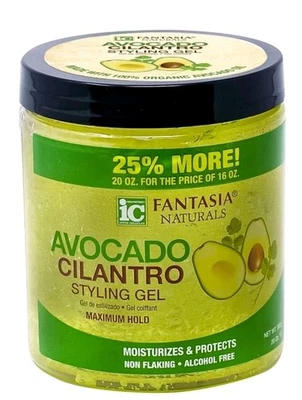 2x Gel de peinado Fantasia IC aguacate y cilantro máxima sujeción de 20 onzas cada uno Foto 1 de 2
