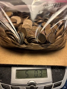 5 PFUND NICHT DURCHSUCHT WEIZEN CENT * LINCOLN PENNIES LOT 1909-58. ca. 725 Pennies - Bild 1 von 4