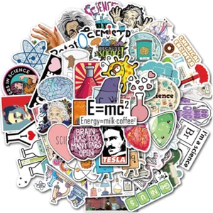 50 Stück Labor Physik Chemie Graffiti Aufkleber Wissenschaft Einstein Decals - Bild 1 von 6