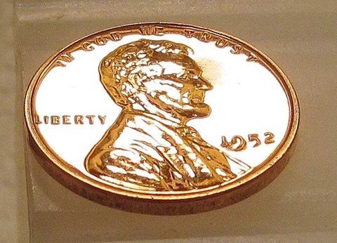 1952  Choice  Proof  Wheat Cent " Decent Original Red Coin " #721 ~ 13 Cover