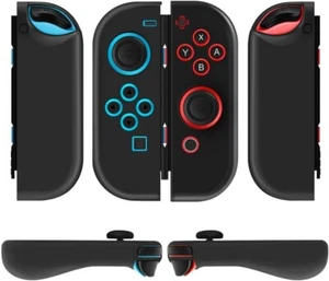 Leichtes Design Comfort Grip Controller Skin 1 Paar schwarz 4 Schalter OLED - Bild 1 von 2