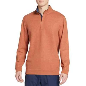Walter Hagen Sweater Men's Size Small Perfect 11Golf Pullover 1/4 Zip Orange NEW - Picture 1 of 6
