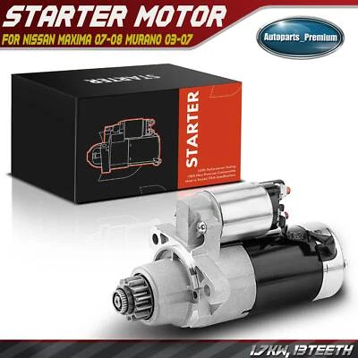 Motor De Arranque Nuevo para Nissan Máxima 2007-2008 Murano 2003-2007 1.7KW CCW 12V 13T Foto 1 de 4