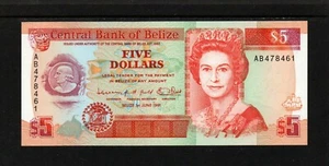 Belize 1991 Five Dollars P-53b UNC - Picture 1 of 1