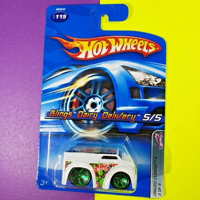Hot Wheels Crazed Clowns II 2005 Blings entrega láctea blanco 5/5 115 Foto 1 de 4