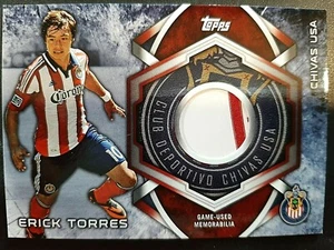 ERICK TORRES 2014 Topps MLS Kits Game Used PATCH Soccer RELIC Card CHIVAS USA L2 - Picture 1 of 2