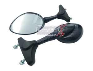 CARBON JAG REAR VIEW PAIR MIRRORS to fit Honda Kawasaki Suzuki Yamaha REMODEL - Picture 1 of 5