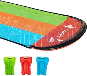 Slip and Slide Triple Water Slide for Kids and Adults Inflatable Slide Surf Ride - Picture 1 of 7