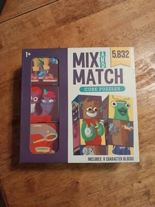Mix &Match Cubo Puzzle Giocattolo Personaggi Blocchi Età 1+ Regalo Bambino - Foto 1 di 9