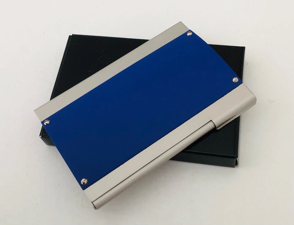 Estuche para tarjetas de visita de bolsillo de colección soporte para tarjetas de crédito de metal seleccionar color - nuevo en caja Foto 1 de 4