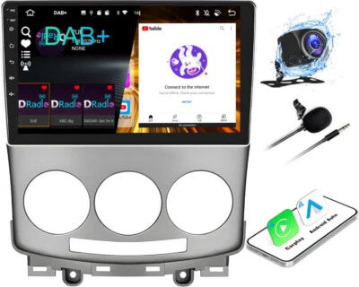 DAB+ 4+64GB Android 13.0 Apple Carplay Autoradio NAVI Für Mazda 5 CR19 2005-2010 - Bild 1 von 4