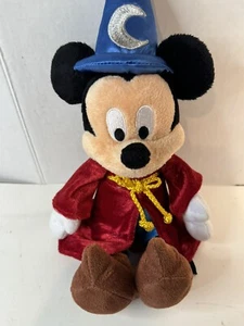 Peluche de colección 2001 Hechicero Mickey Mouse Fantasía Walt Disney 11" sin etiquetas limpio - Imagen 1 de 5