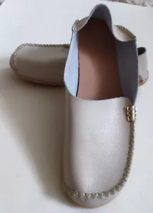 Unbranded Leather Shoes Ivory Color Size 42 - Picture 1 of 8