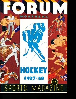 NR MINT 11/23/1937 Leafs @ Mont. Maroons NHL Program - Last Season for Maroons - Image 1 of 4