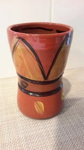 Hand Made Studio Art Pottery Ceramic Vase Cup Pencil Pen Jar Holder EUC - Picture 1 of 9