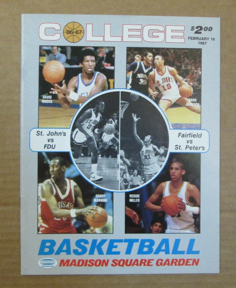 老式1986-87年NCAA学院篮球节目REGGIE MILLER封面 — 第 1/1 张图片