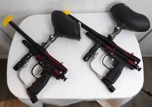 PAIR TWO SPYDER SONIX PRO PAINTBALL GUNS EUC MINTY & ACCESSORIES & ADIDAS BAG - Picture 1 of 10