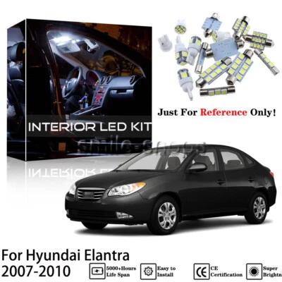 Kit de luces LED interiores xenón blanco 9 piezas para Hyundai Elantra 2007-2010 + herramienta gratuita Foto 1 de 4