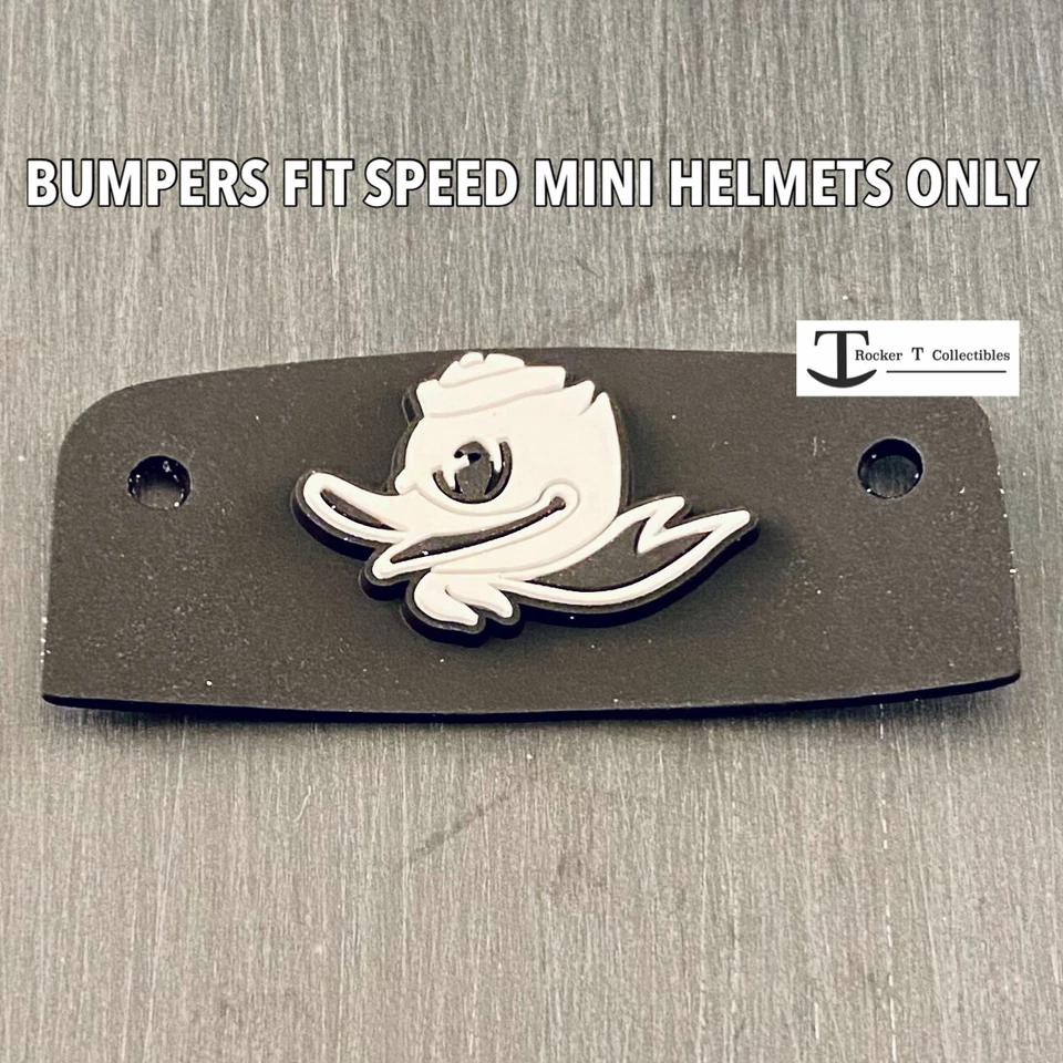 Oregon Ducks Black/White Riddell Speed Mini Helmet 3D Front Bumper Not a Decal - Image 1 of 1